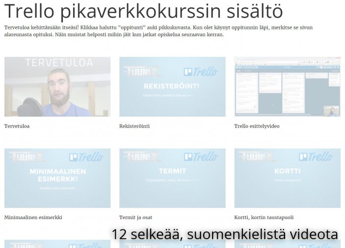 Verkkokurssi Trello Suomeksi